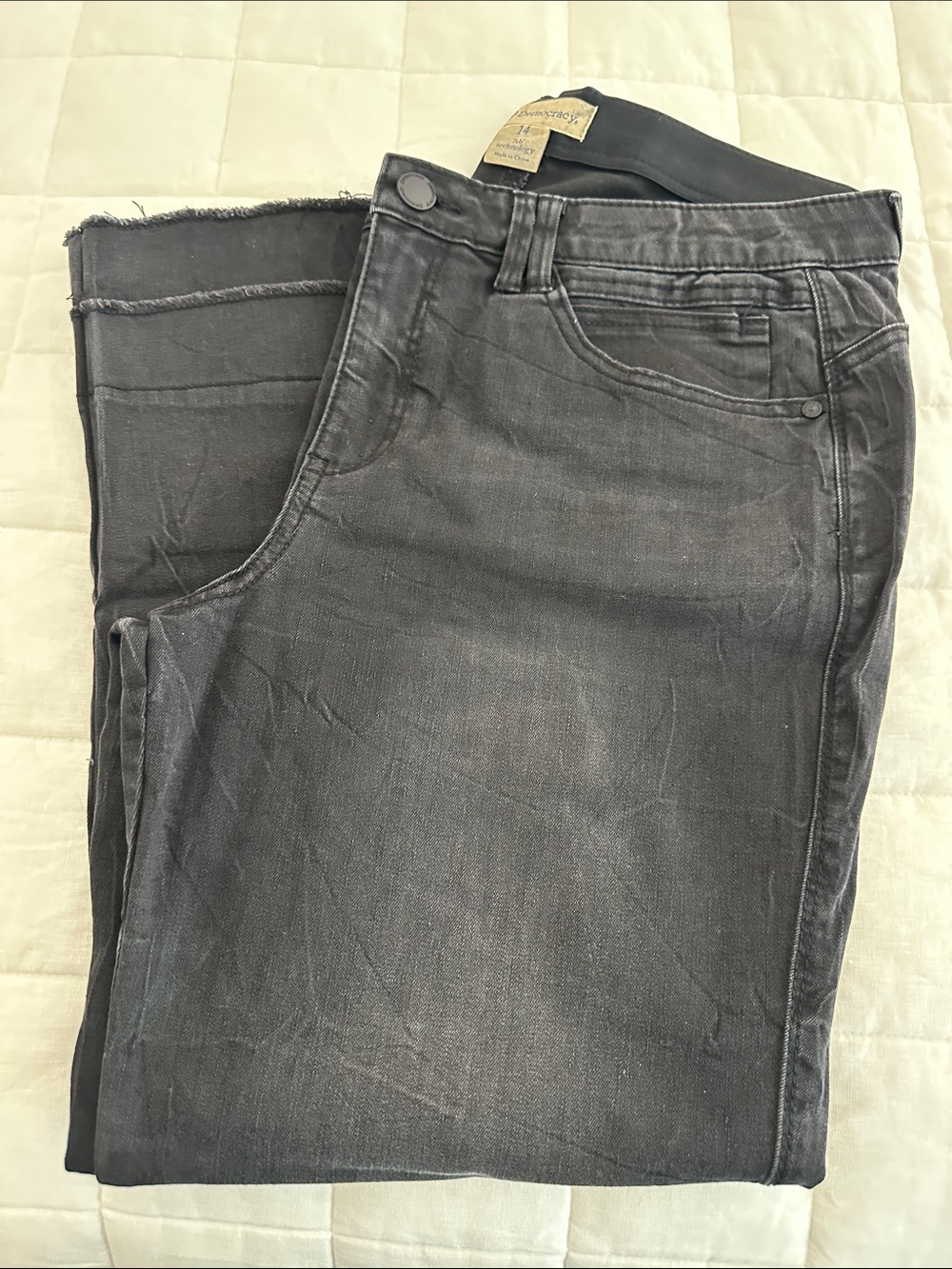 Democracy Black Wash Flare Jeans